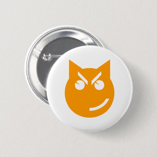 Smirking Emoji Cat Button (Vorne & Hinten)