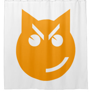 Smirking Emoji Cat Duschvorhang