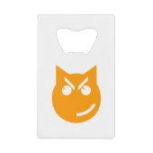 Smirking Emoji Cat Geldkarten Flaschenöffner (Vorderseite)