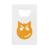 Smirking Emoji Cat Geldkarten Flaschenöffner (Rückseite)