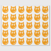 Smirking Emoji Cat Geschenkpapier (Flach)