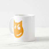 Smirking Emoji Cat Kaffeetasse (Vorderseite Links)