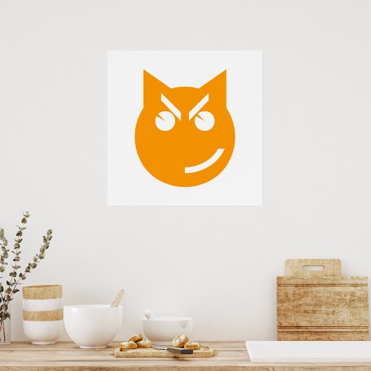 Smirking Emoji Cat Poster (Küche)