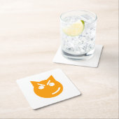 Smirking Emoji Cat Rechteckiger Pappuntersetzer (Vor Ort)