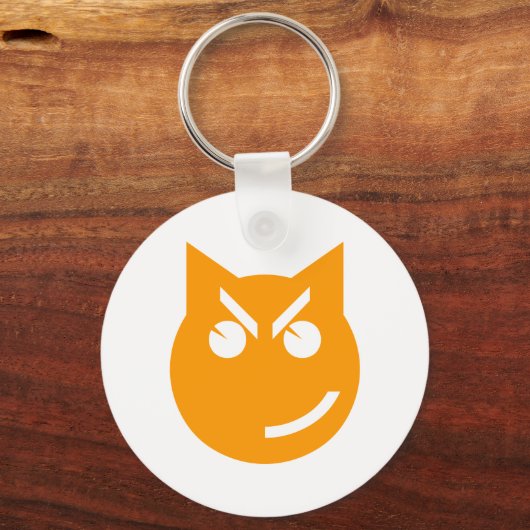 Smirking Emoji Cat Schlüsselanhänger (Vorderseite)