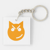 Smirking Emoji Cat Schlüsselanhänger (Rückseite)