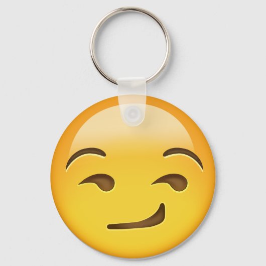 Smirking Face Emoji Schlüsselanhänger (Vorderseite)