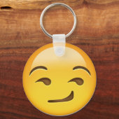Smirking Face Emoji Schlüsselanhänger (Vorderseite)