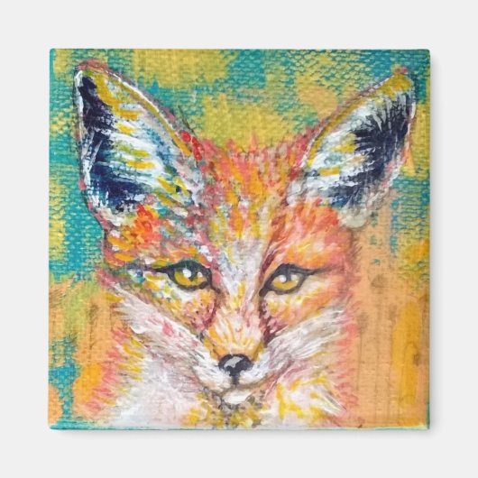 Smirking Fox Original Artwork Magnet (Vorne)