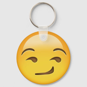 Smirking Gesicht Emoji Schlüsselanhänger