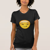 Smirking Gesicht Emoji T-Shirt (Vorderseite)