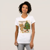 Smirking Kitten Christmas Chaos 2 woman  T-Shirt (Vorne ganz)