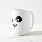 Smirking Panda Face Black & White Graphic Mug Kaffeetasse (VorderseiteRechts)