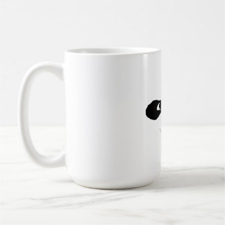 Smirking Panda Face Black & White Graphic Mug Kaffeetasse