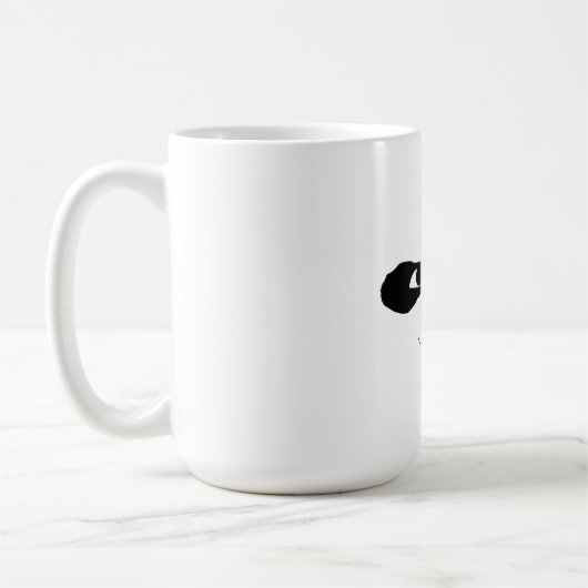 Smirking Panda Face Black & White Graphic Mug Kaffeetasse (Links)