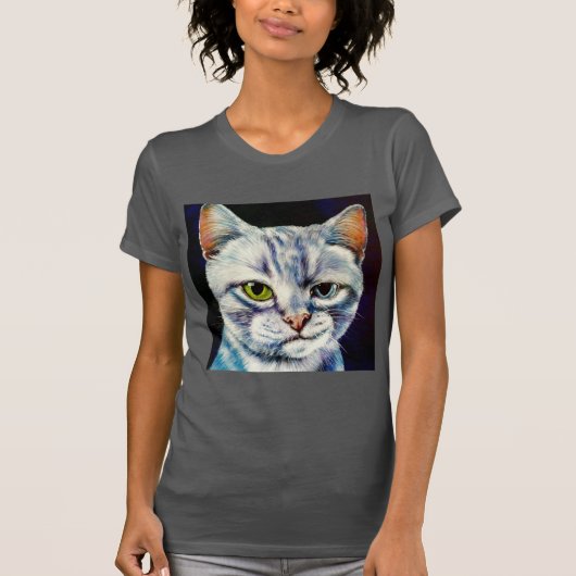 Smirky Katze T-Shirt (Vorderseite)