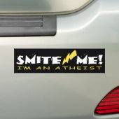 SMITE MICH! Ich bin ein Atheist! Autoaufkleber (Auf Auto)