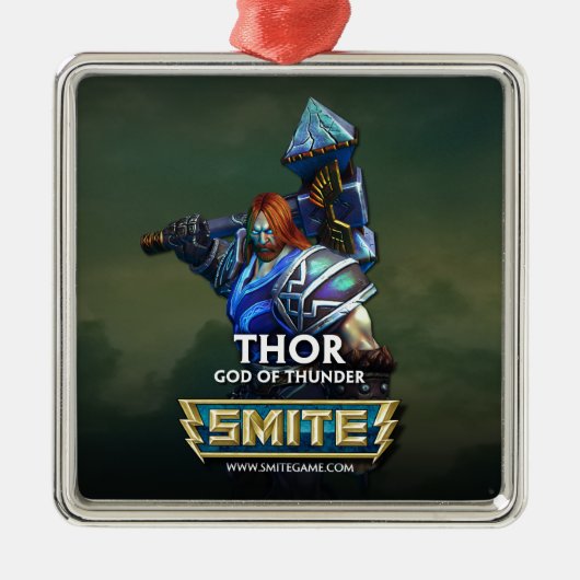 SMITE: Thor, Gott des Donners Silbernes Ornament (Vorne)