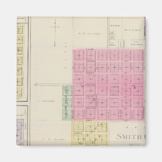 Smith Center, Gould City, Motor, Webster, Kansas Magnet (Vorne)