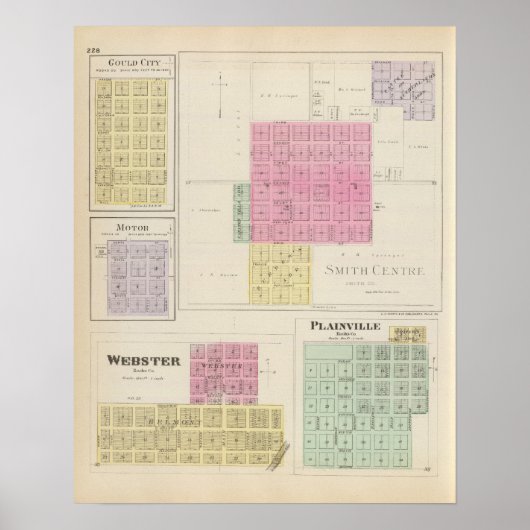 Smith Center, Gould City, Motor, Webster, Kansas Poster (Vorne)