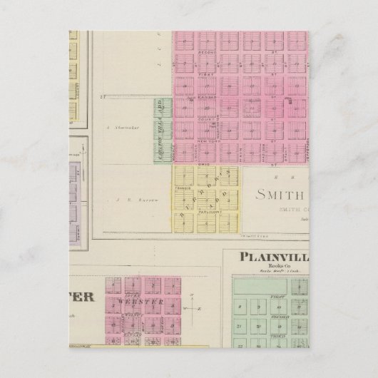 Smith Center, Gould City, Motor, Webster, Kansas Postkarte (Vorderseite)