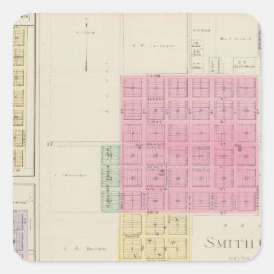 Smith Center, Gould City, Motor, Webster, Kansas Quadratischer Aufkleber
