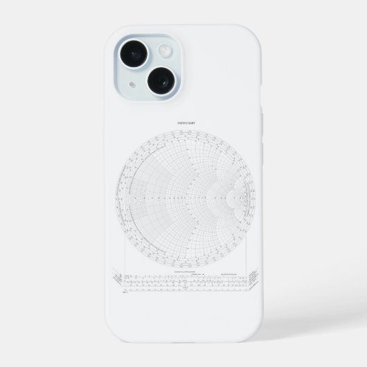 Smith Chart Radio Frequency Engineering iPhone 15 Hülle (Rückseite)