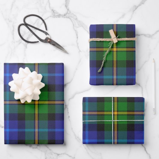 Smith Clan Familie Tartan Kariertes Muster Alterna Geschenkpapier Set (Vorderseite)