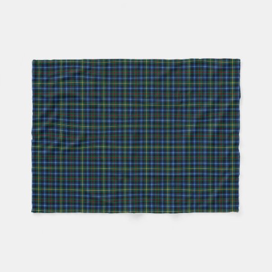 Smith Clan Royal Blue, Black and Red Tartan Fleecedecke (Vorderseite (Horizontal))