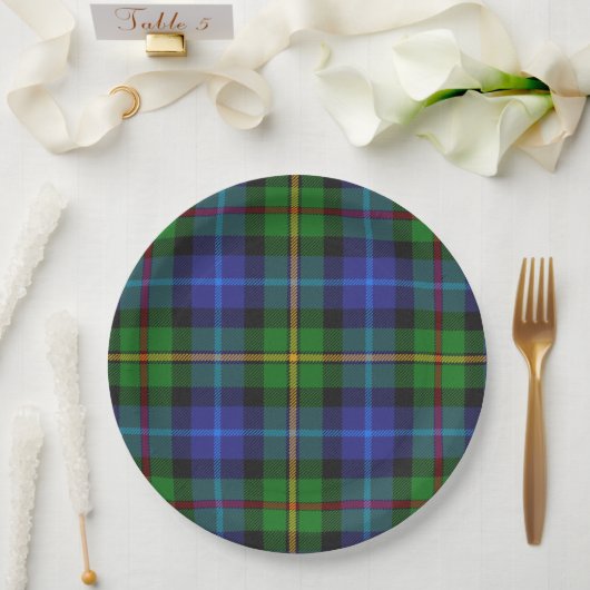 Smith Clan Scottish Tartan Kariertes Muster Pappteller (Hochzeit)
