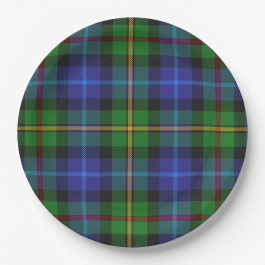 Smith Clan Scottish Tartan Kariertes Muster Pappteller (Vorderseite)