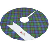 Smith Clan Scottish Tartan Kariertes Muster Polyester Weihnachtsbaumdecke (Schrägansicht)