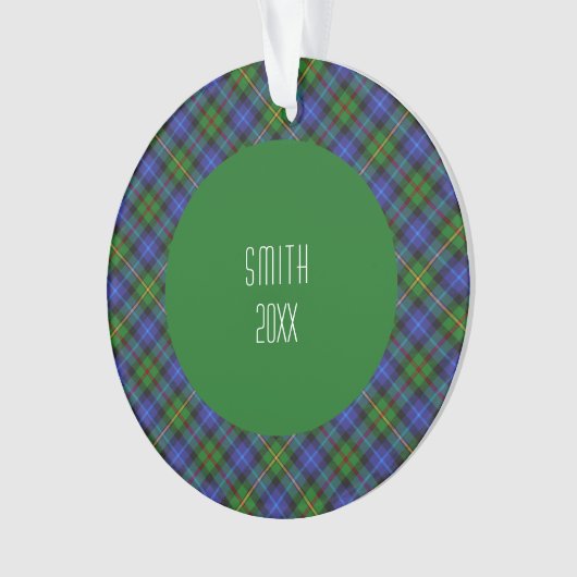 Smith Clan Tartan Kariert Ornament (Vorderseite)