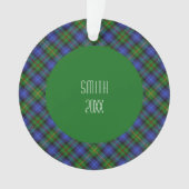 Smith Clan Tartan Kariert Ornament (Vorderseite)