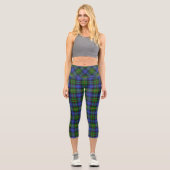 Smith Clan Tartan Kariertes Muster Capri Leggings (Vorderseite)