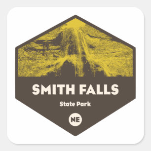 Smith Falls Staat Park Nebraska Quadratischer Aufkleber