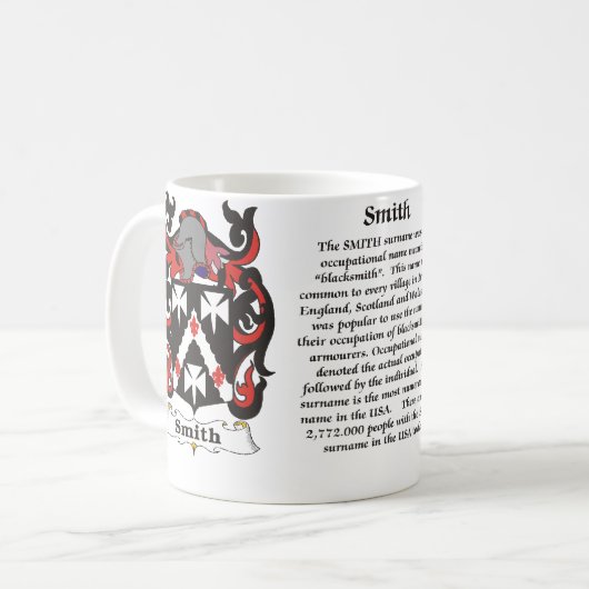 Smith-Familien-Wappen Tasse (Vorderseite Links)