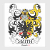 Smith Familienwappen Aufkleber (Blatt)