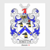 Smith Familienwappen Aufkleber (Blatt)