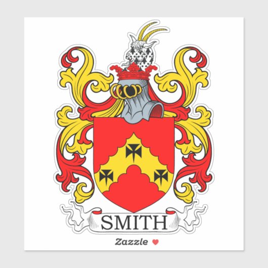Smith Familienwappen Aufkleber (Blatt)
