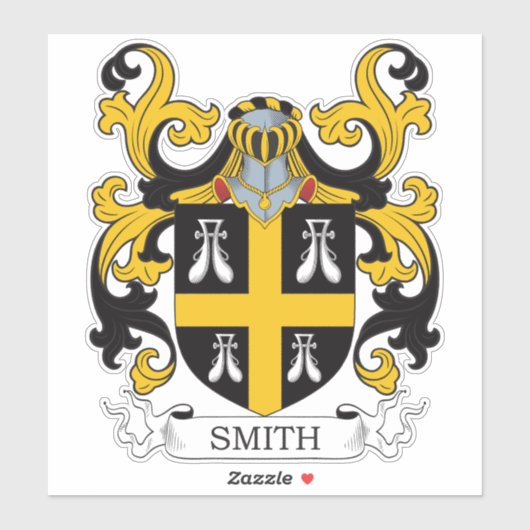 Smith Familienwappen Aufkleber (Blatt)