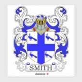 Smith Familienwappen Aufkleber (Blatt)