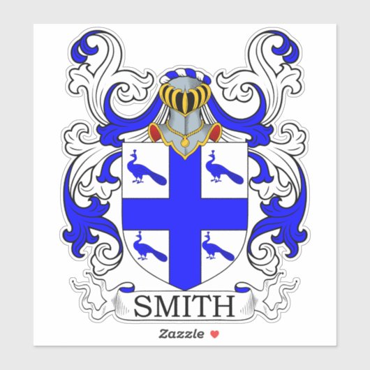 Smith Familienwappen Aufkleber (Blatt)