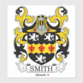 Smith Familienwappen Aufkleber (Blatt)