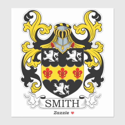 Smith Familienwappen Aufkleber (Blatt)