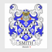Smith Familienwappen Aufkleber (Blatt)