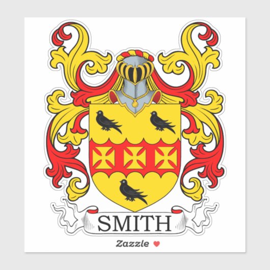 Smith Familienwappen Aufkleber (Blatt)