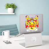 Smith Familienwappen Aufkleber (Laptop auf Schreibtisch)