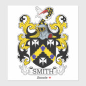 Smith Familienwappen Aufkleber (Blatt)