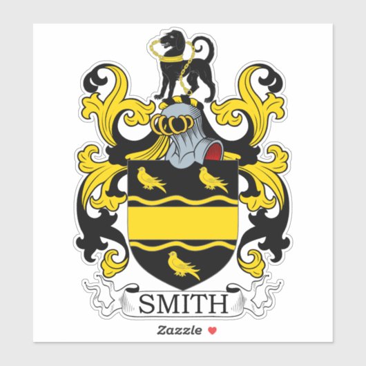 Smith Familienwappen Aufkleber (Blatt)